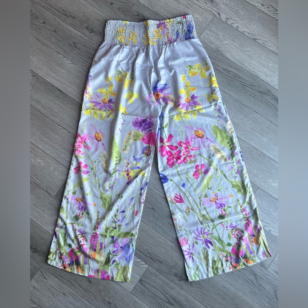 Floral Wide Leg Pants